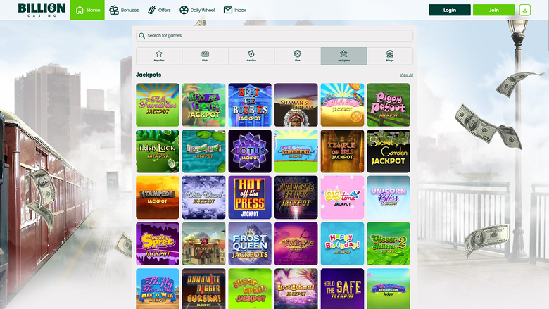 Billion Casino — Jackpot games