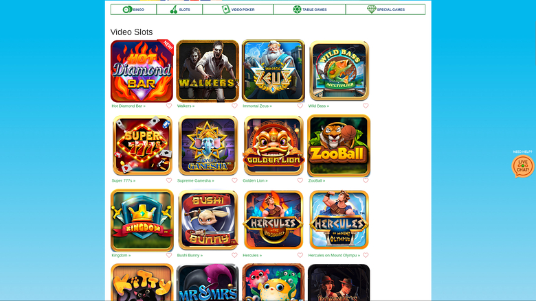 Bingo Billy Casino — Games lobby