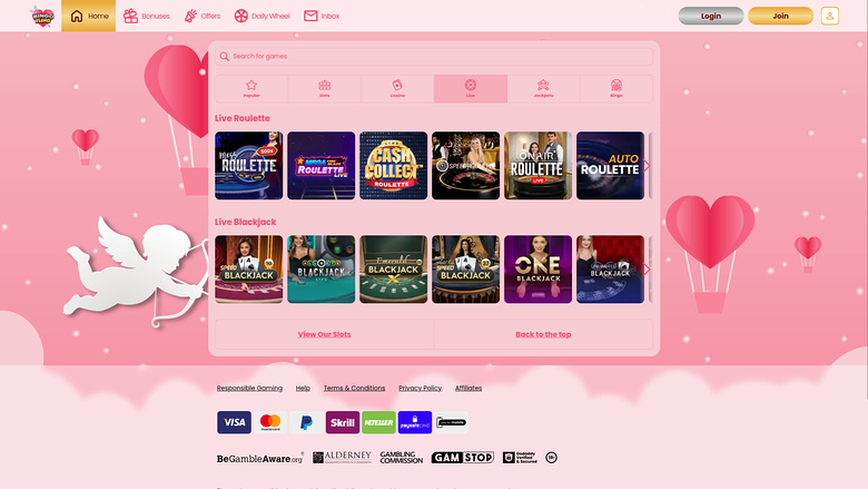 Bingo Fling Casino — Live dealer lobby