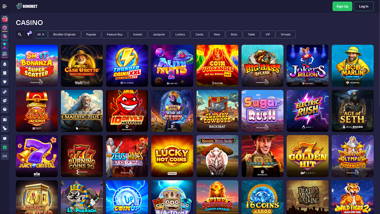 Bino.bet Casino — Games lobby
