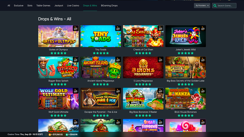 Bitcoin.com Games Casino — Games lobby
