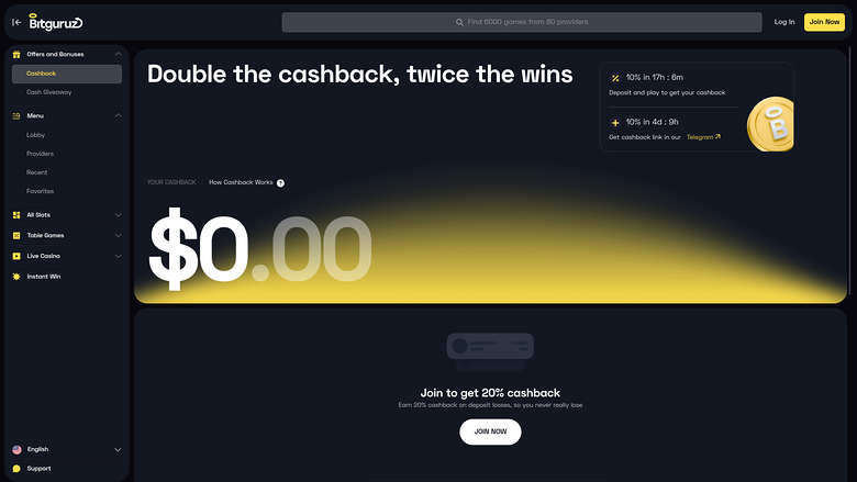 BitGuruz Casino — Promotions page