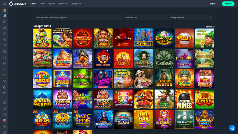 Bitsler Casino — Jackpot games