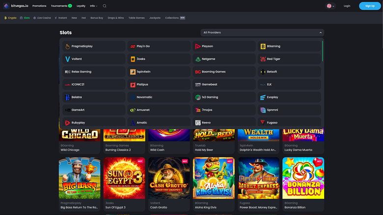 BitVegas Casino — Games by studio