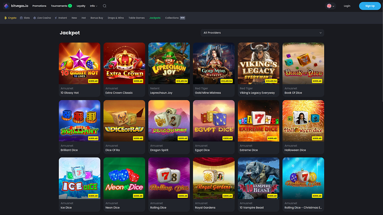 BitVegas Casino — Jackpot games
