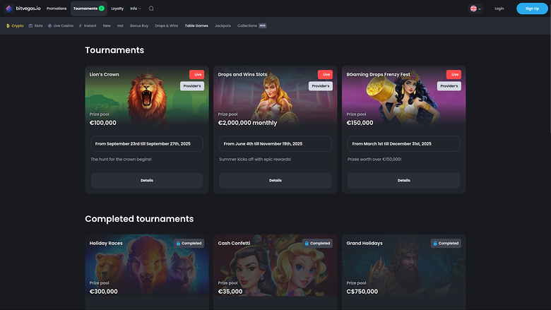 BitVegas Casino — Tournaments