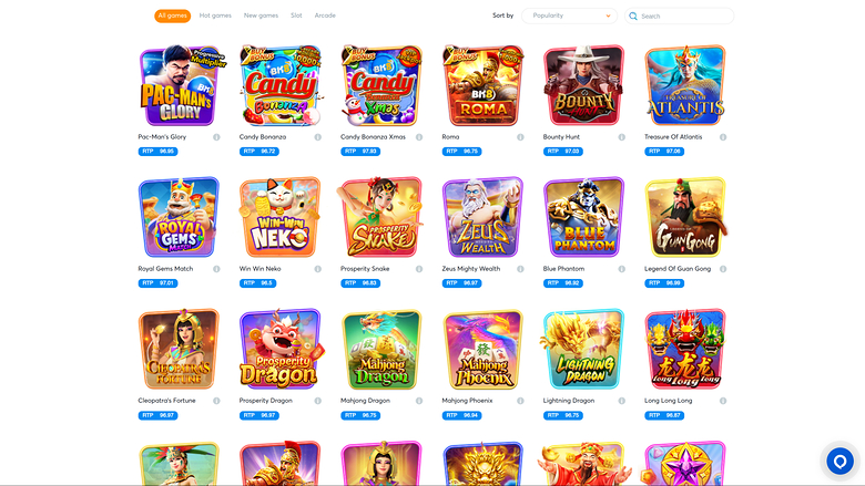 BK8 — Games lobby