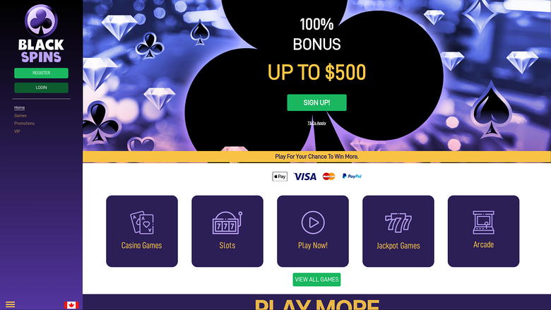 Black Spins Casino — Homepage