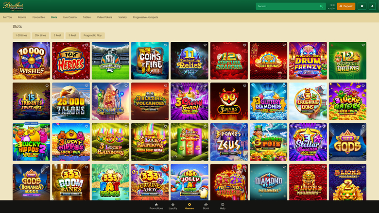 Blackjack Ballroom — Games lobby