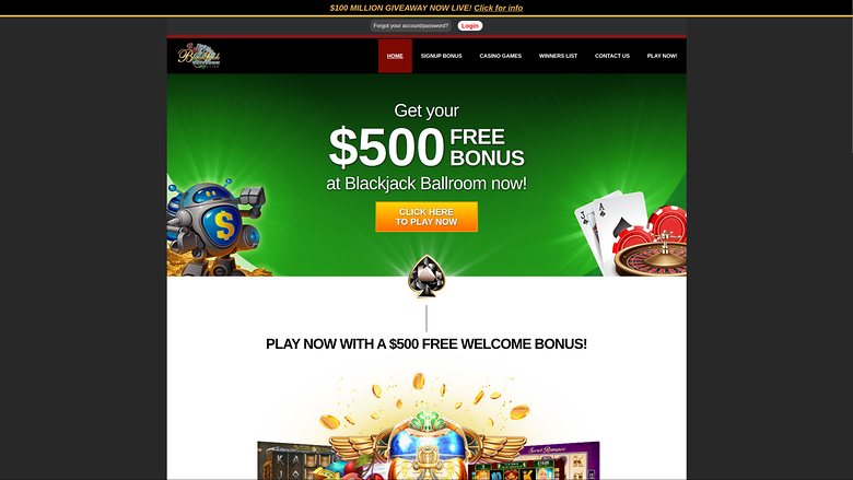 Blackjack Ballroom — Homepage
