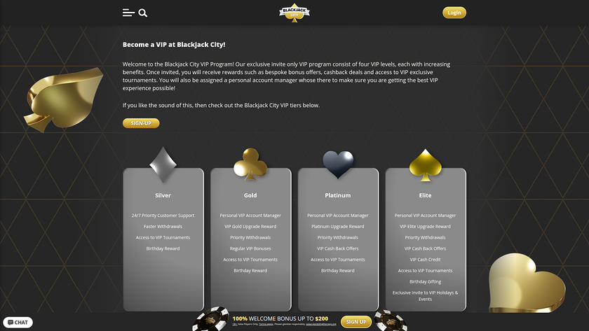 BlackJack City — VIP section