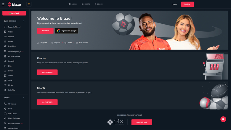 Blaze — Homepage