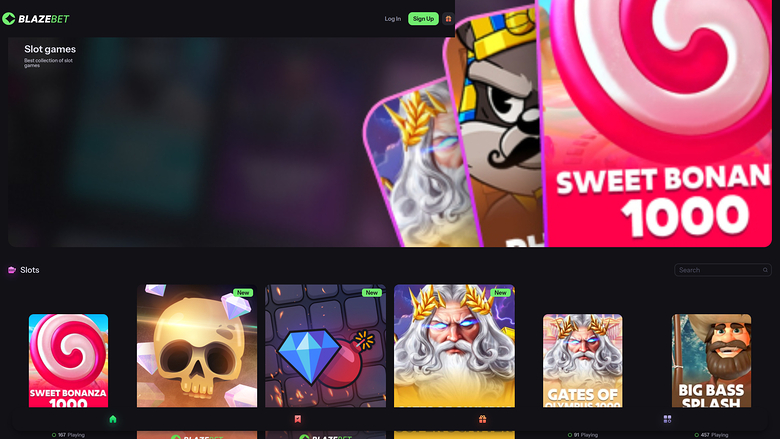 BlazeBet Casino — Games lobby