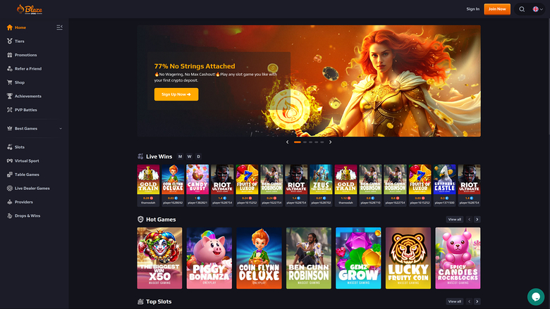 BlazeSpins Casino — Homepage