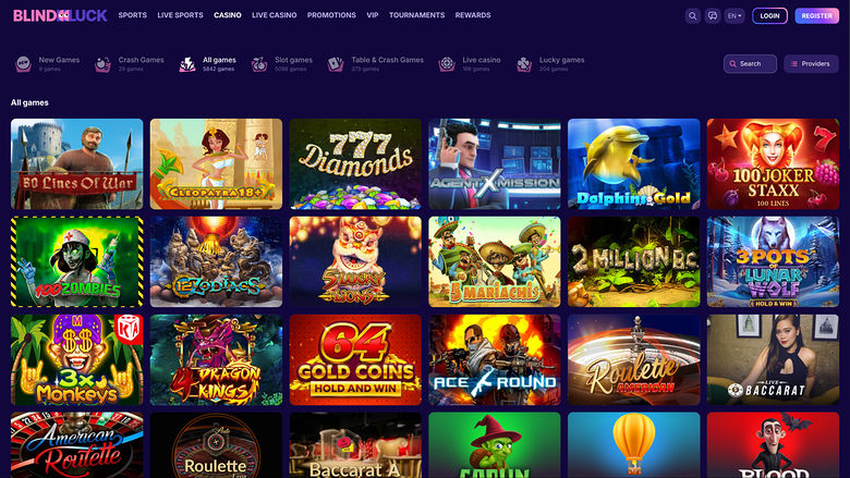 BlindLuck Casino — Games lobby