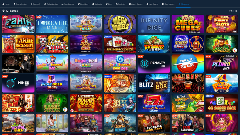 Blitz Casino — Games lobby