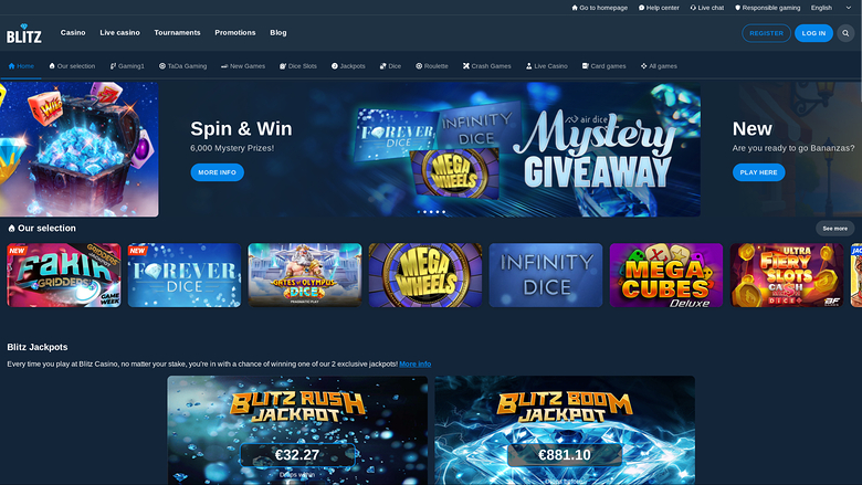 Blitz Casino — Homepage