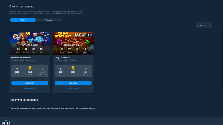 Blitz Casino — Tournaments