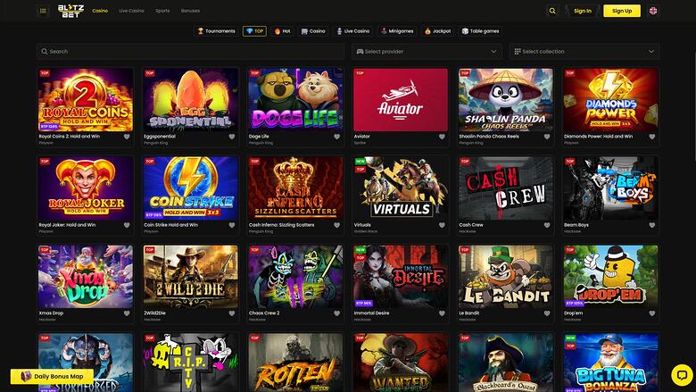 Blitzbet Casino — Games lobby