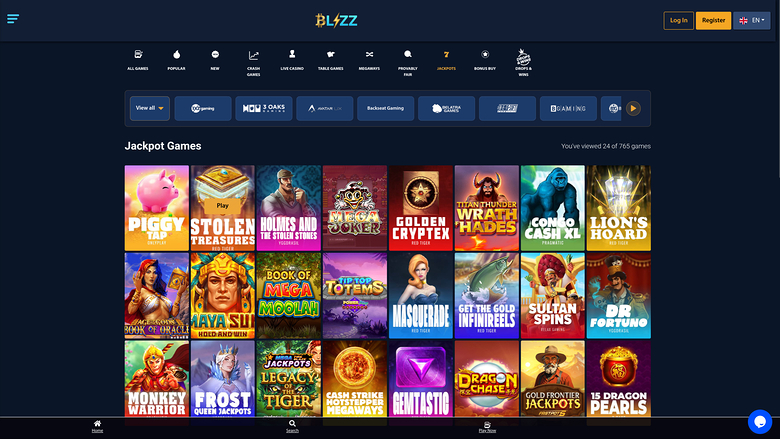 Blizz Casino — Jackpot games