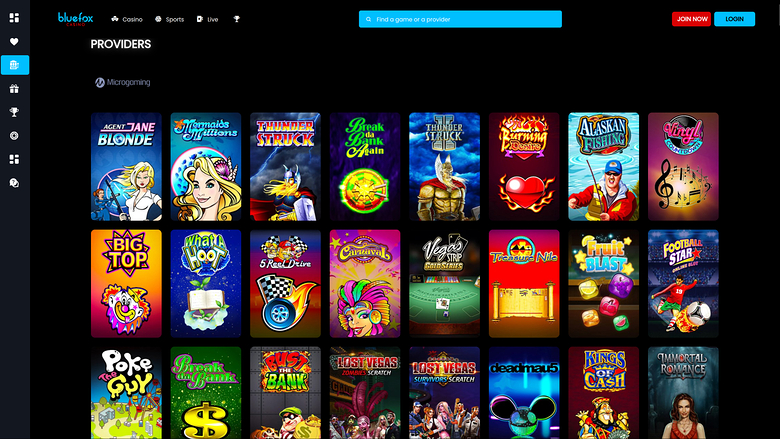Blue Fox Casino — Games by studio