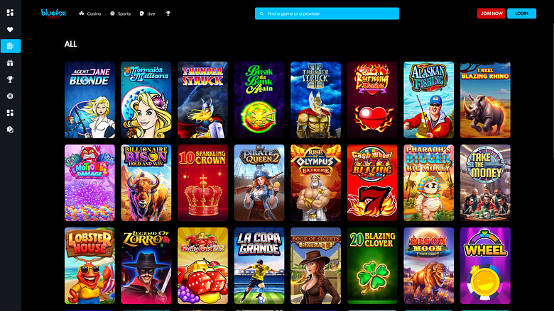 Blue Fox Casino — Games lobby