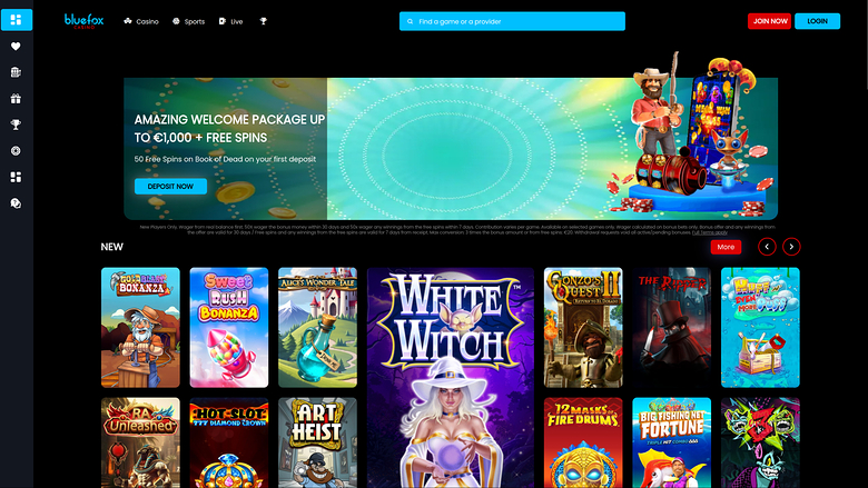 Blue Fox Casino — Homepage