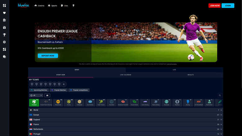 Blue Fox Casino — Sportsbook