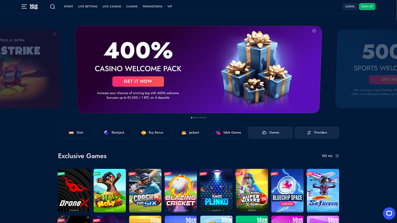 BlueChip Casino — Homepage