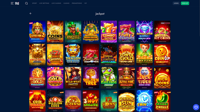 BlueChip Casino — Jackpot games