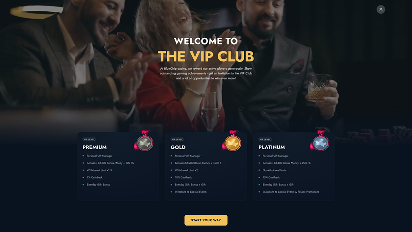BlueChip Casino — VIP section