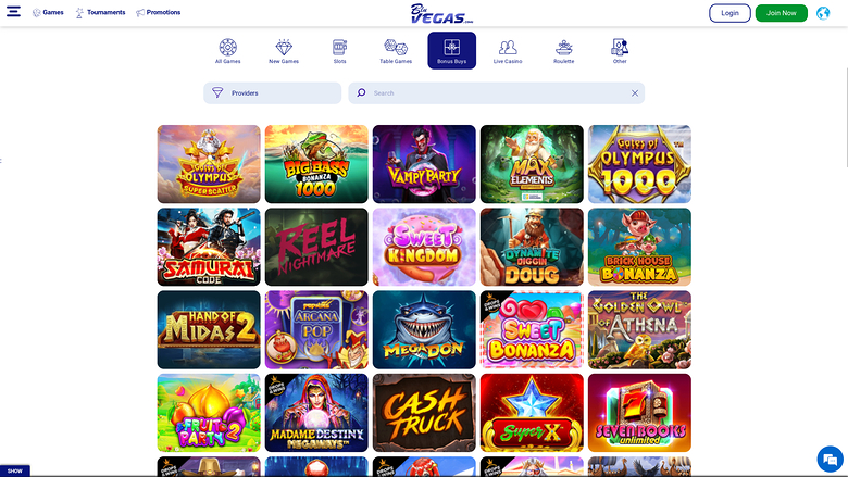 BluVegas Casino — Bonus page