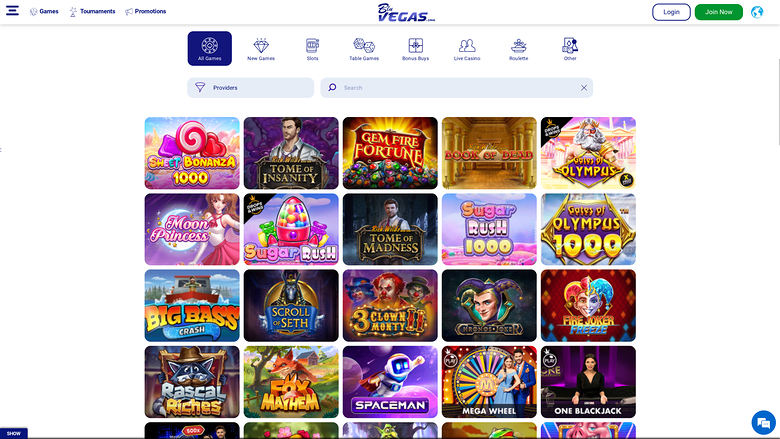 BluVegas Casino — Games lobby