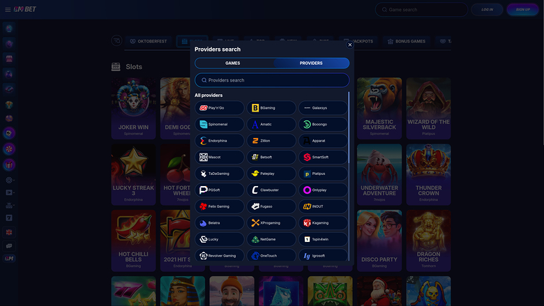 Bm.bet Casino — Games by studio
