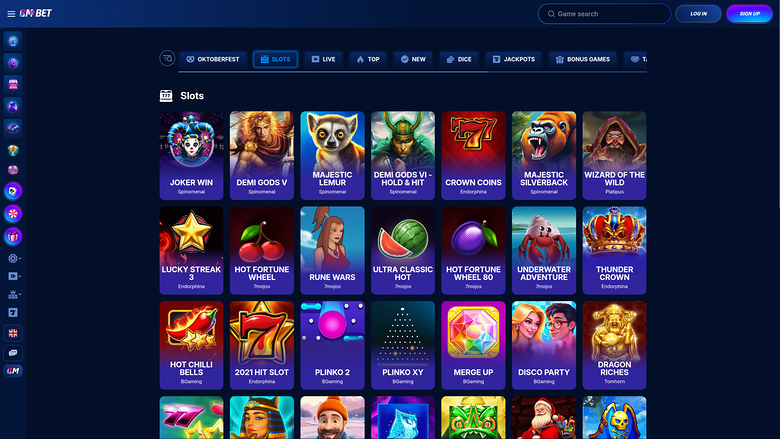 Bm.bet Casino — Games lobby