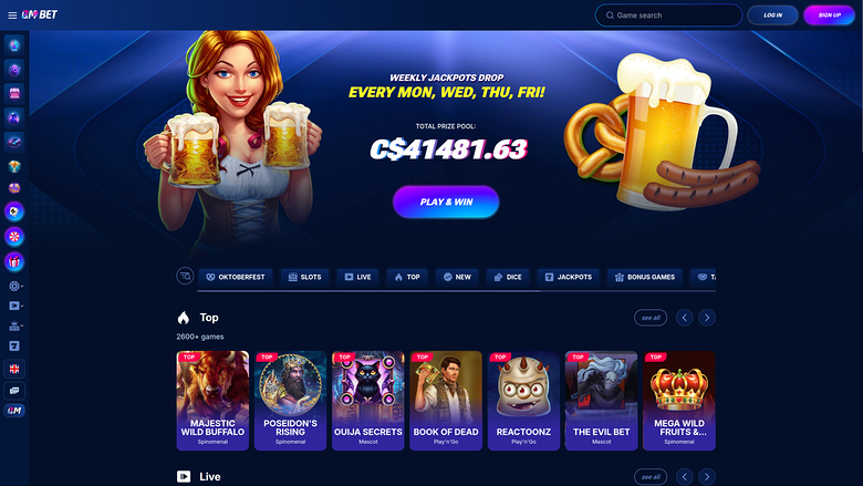 Bm.bet Casino — Homepage