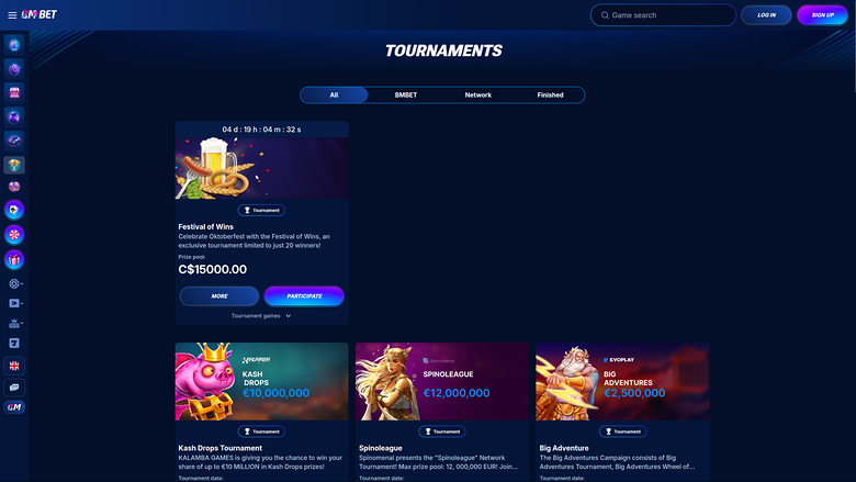 Bm.bet Casino — Tournaments
