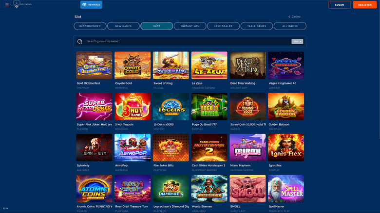 Bof Casino — Games lobby