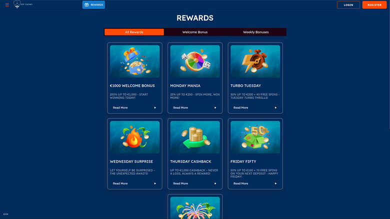 Bof Casino — Promotions page