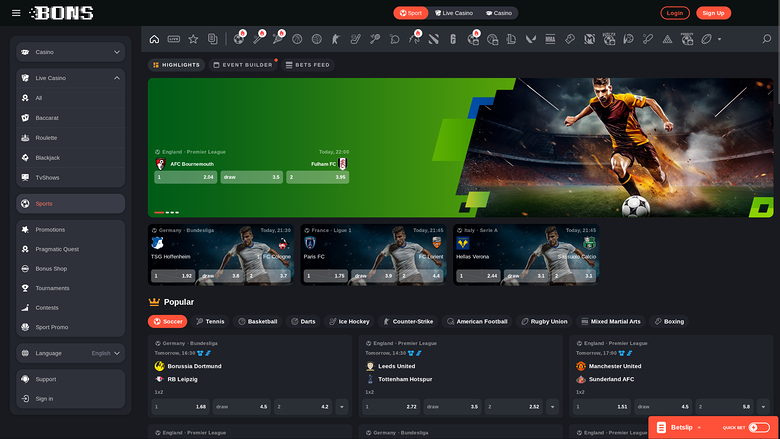 Bons Casino — Sportsbook