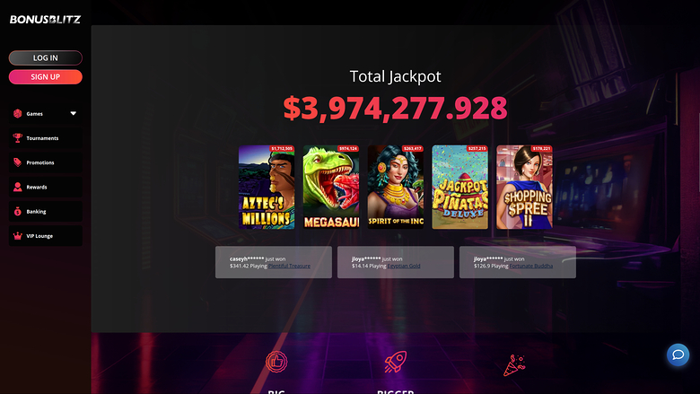 BonusBlitz — Jackpot games