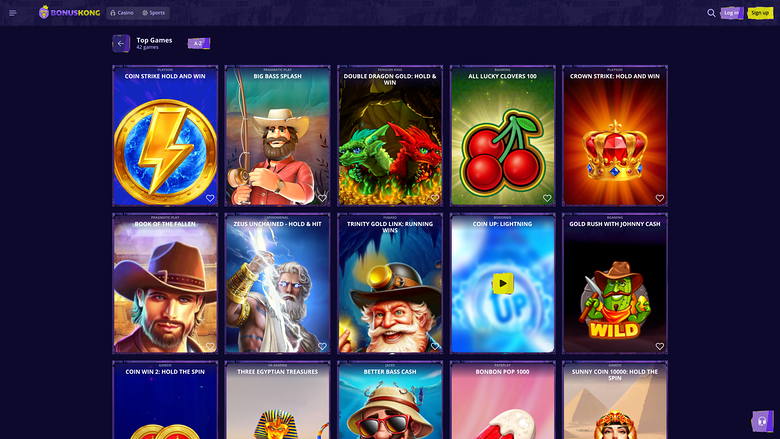 BonusKong Casino — Games lobby
