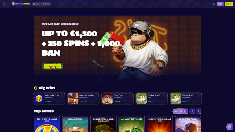 BonusKong Casino — Homepage