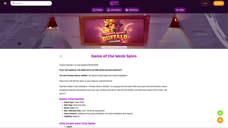 Boo Casino — Game of the week