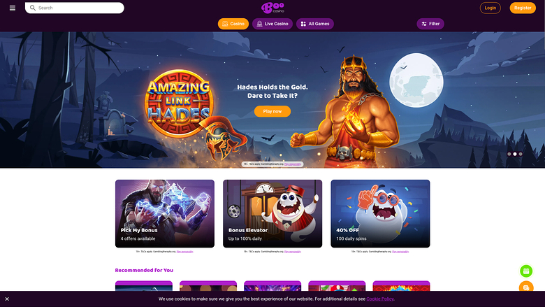 Boo Casino — Homepage