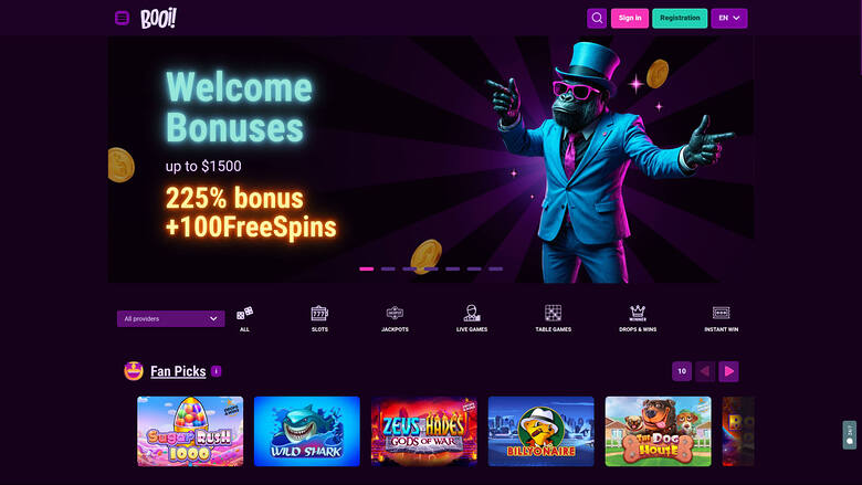 Booi Casino — Homepage