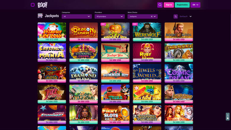 Booi Casino — Jackpot games