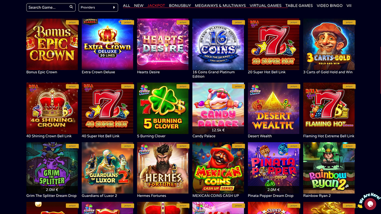 Boombang Casino — Jackpot games
