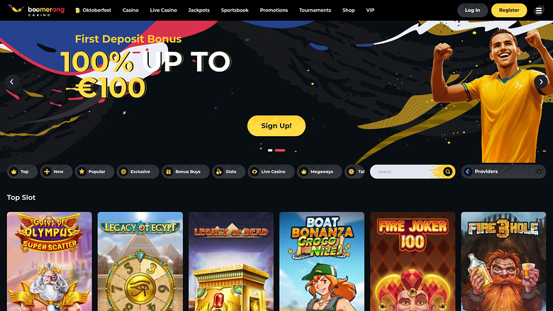 Boomerang Casino — Homepage