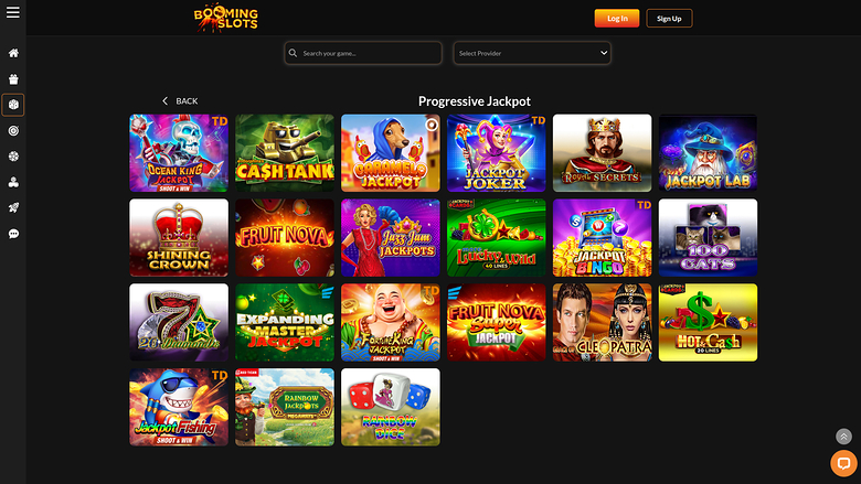 BoomingSlots Casino — Jackpot games